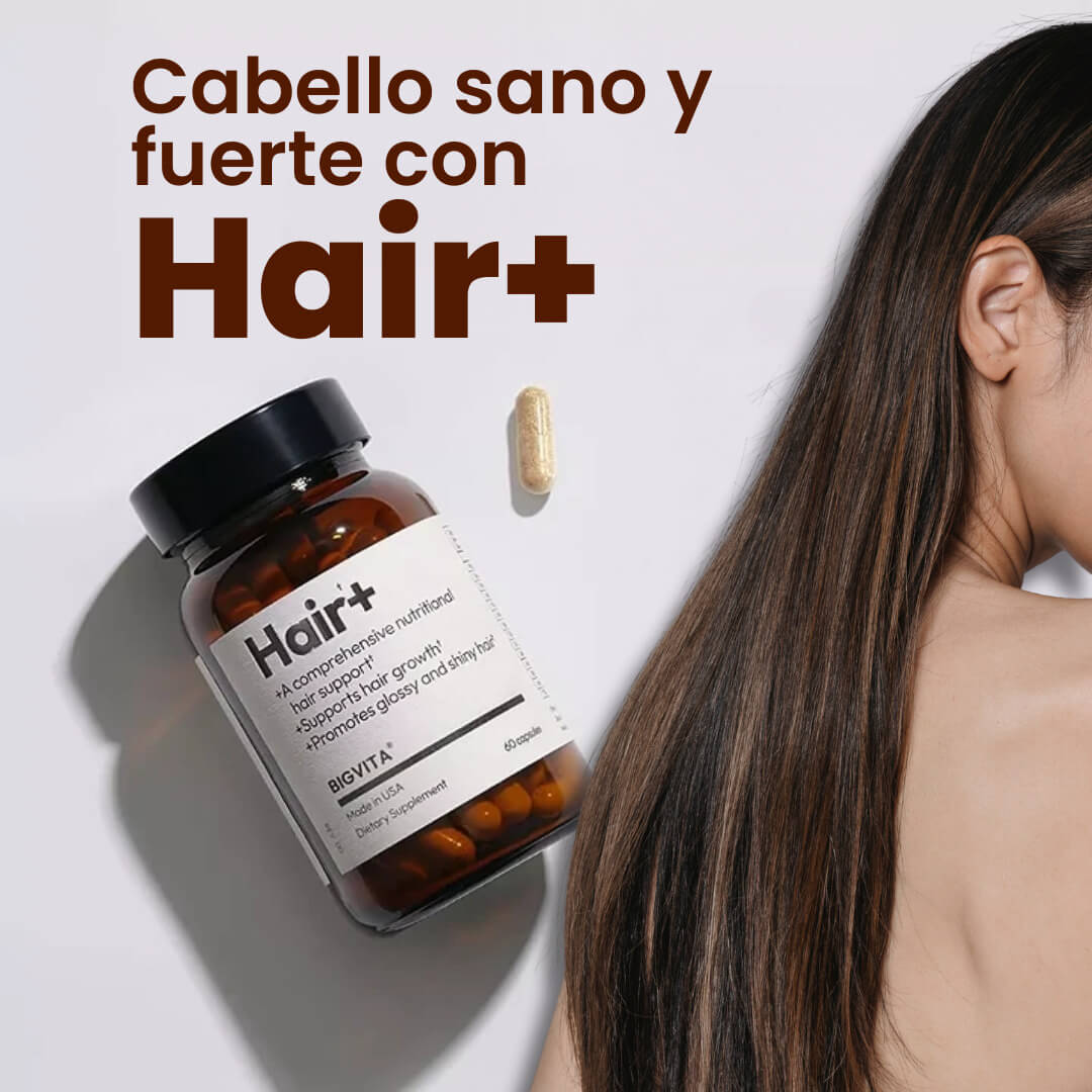 BIGVITA Hair+ – El suplemento que fortalece tu cabello desde la raíz y apoya su crecimiento natural