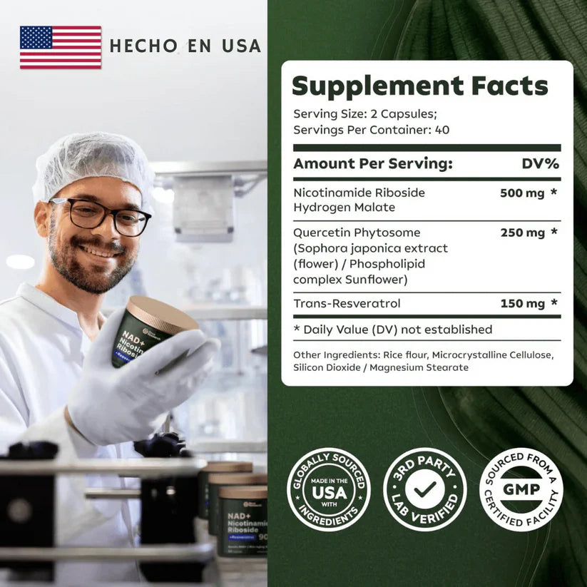 Reus Research | NAD+ para Antienvejecimiento, Energía y Concentración