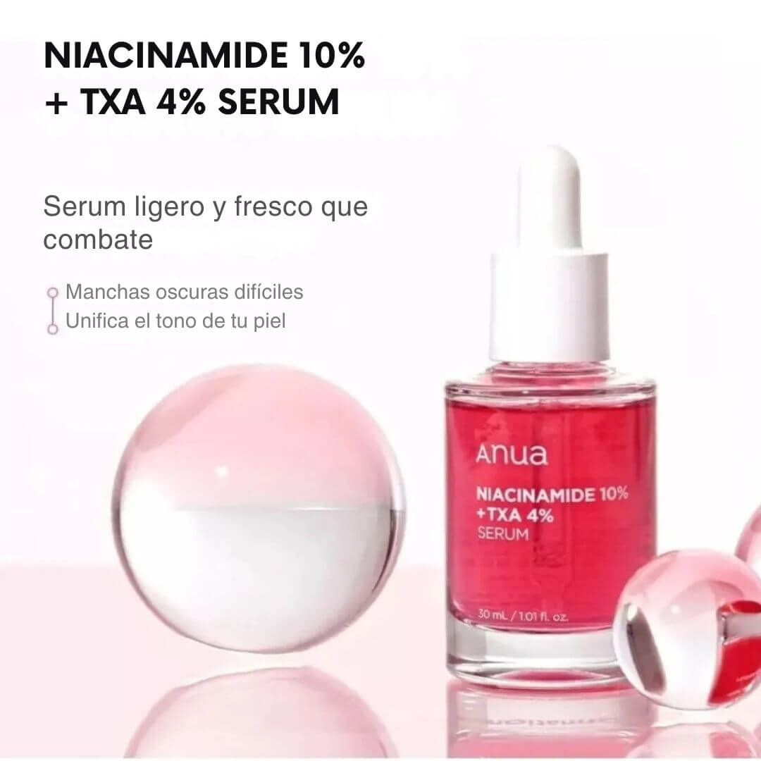 💧✨ ANUA Niacinamide 10%+ TXA 4%: El secreto coreano para una piel uniforme y sin manchas