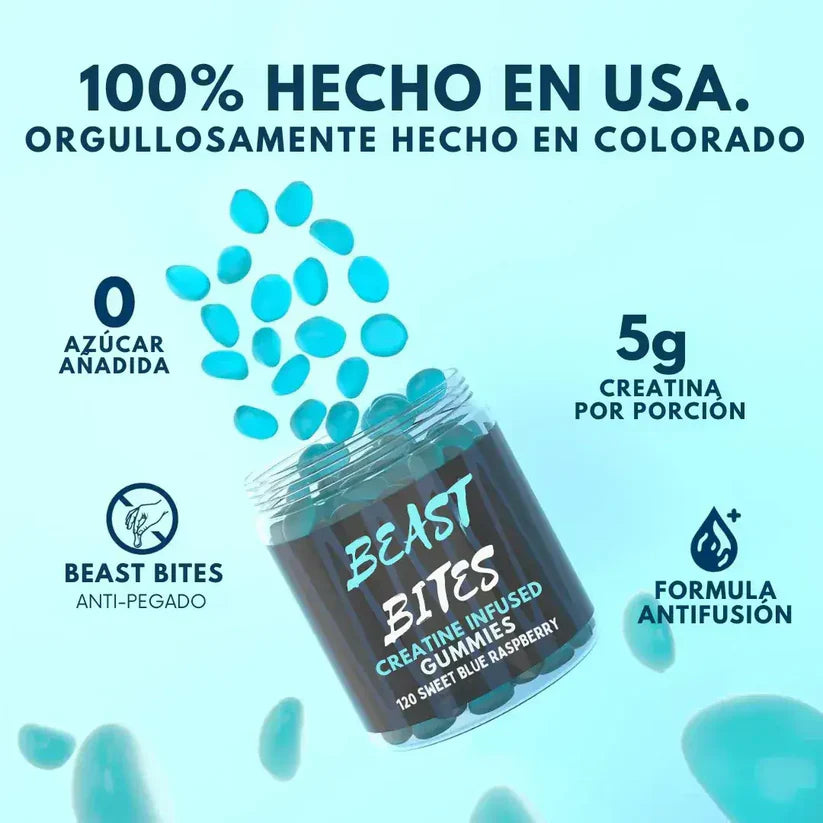 BEAST BITES💥CREATINA MONOHIDRATADA EN GOMITAS🏋️