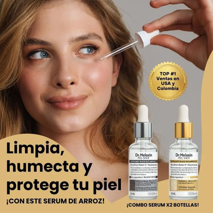DR MELAXIN | Dúo serum de arroz Peel Shot Glow: para iluminar, exfoliar e hidratar tu piel✨