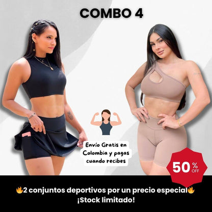 👟 Combo Doble Fit – Conjunto con Falda + Conjunto con Short