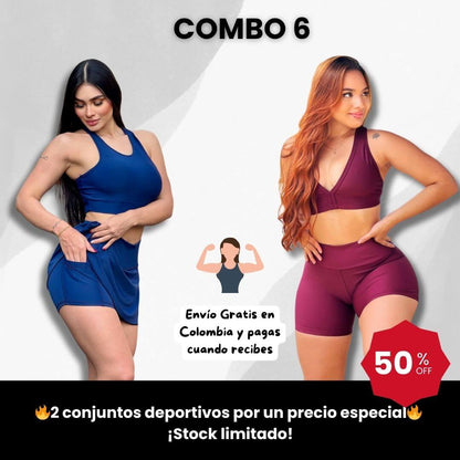👟 Combo Doble Fit – Conjunto con Falda + Conjunto con Short