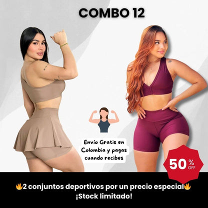 👟 Combo Doble Fit – Conjunto con Falda + Conjunto con Short