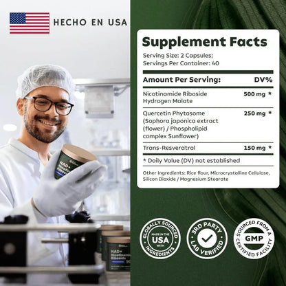 Reus Research | NAD+ para Antienvejecimiento, Energía y Concentración